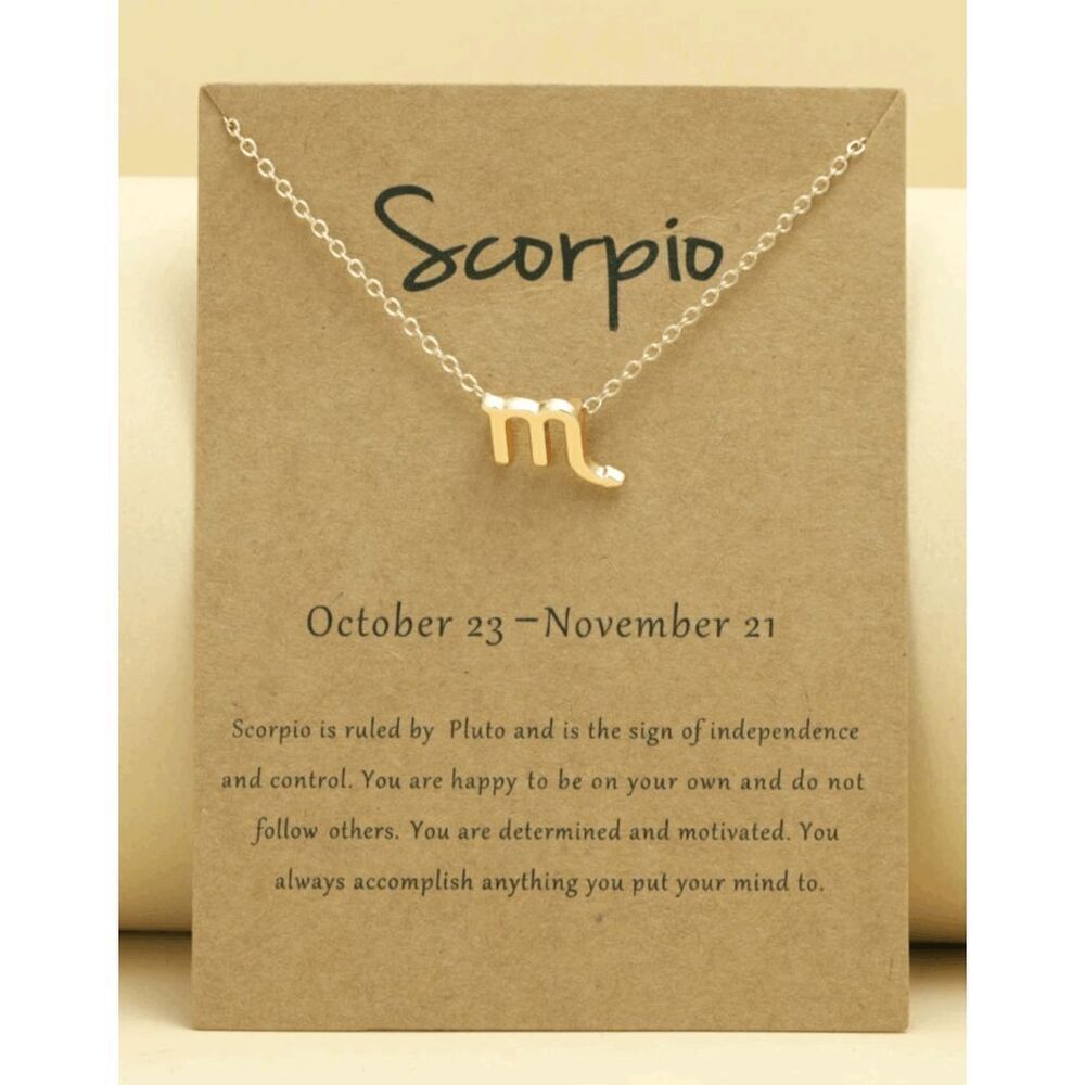 Scorpio Gold Birth Constellation Necklace
